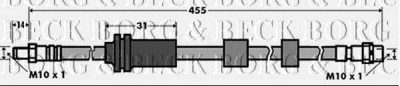 BORG & BECK bbh7391 -  Тормозной шланг
